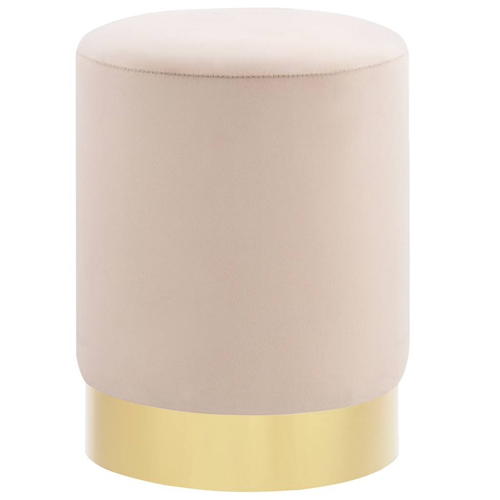 Kruk fluweel 28 x 36 cm abrikoos- en goudkleurig