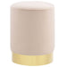 Kruk fluweel 28 x 36 cm abrikoos- en goudkleurig