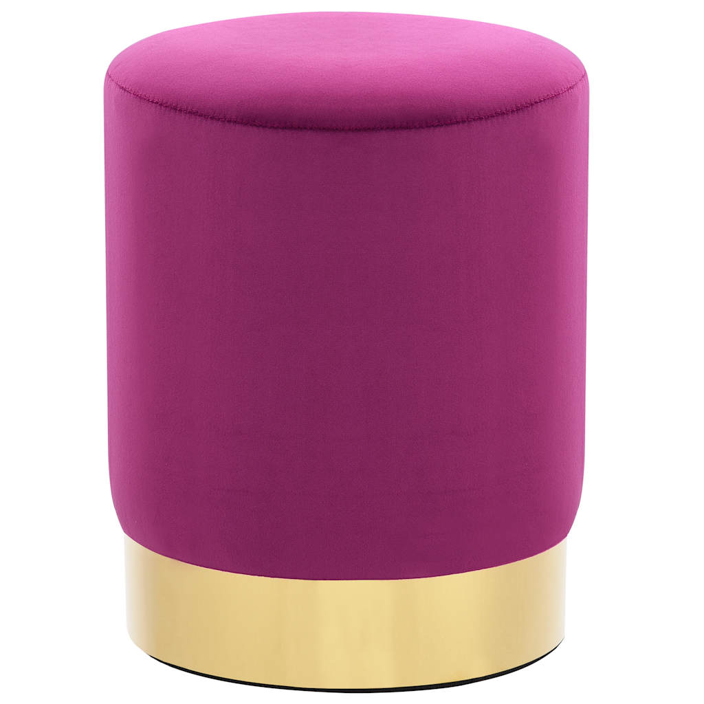 Kruk fluweel 28 x 36 cm paars en goudkleurig