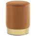 Kruk fluweel 28 x 36 cm bruin en goudkleurig