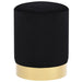 Kruk fluweel 28 x 36 cm zwart en goudkleurig