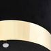 Kruk fluweel 28 x 36 cm zwart en goudkleurig