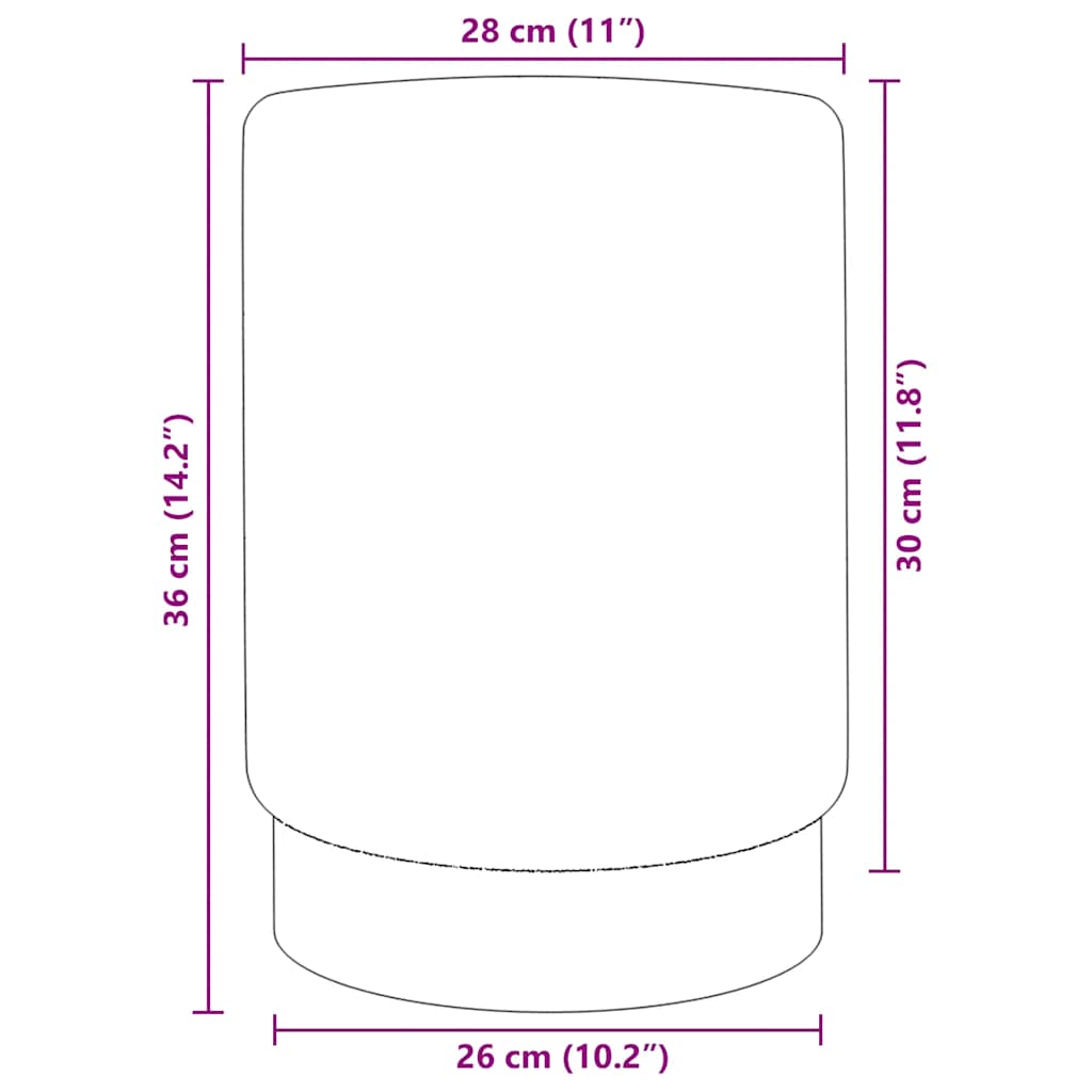 Kruk fluweel 28 x 36 cm zwart en goudkleurig