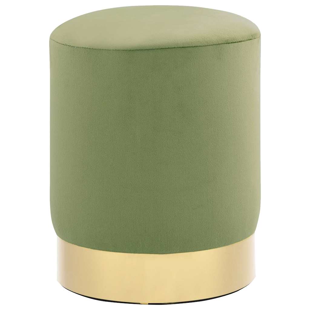 Kruk fluweel 28 x 36 cm mosterdgroen en goudkleurig
