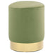 Kruk fluweel 28 x 36 cm mosterdgroen en goudkleurig