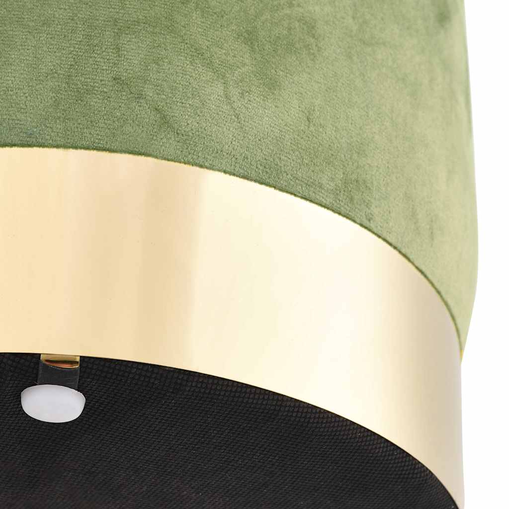 Kruk fluweel 28 x 36 cm mosterdgroen en goudkleurig