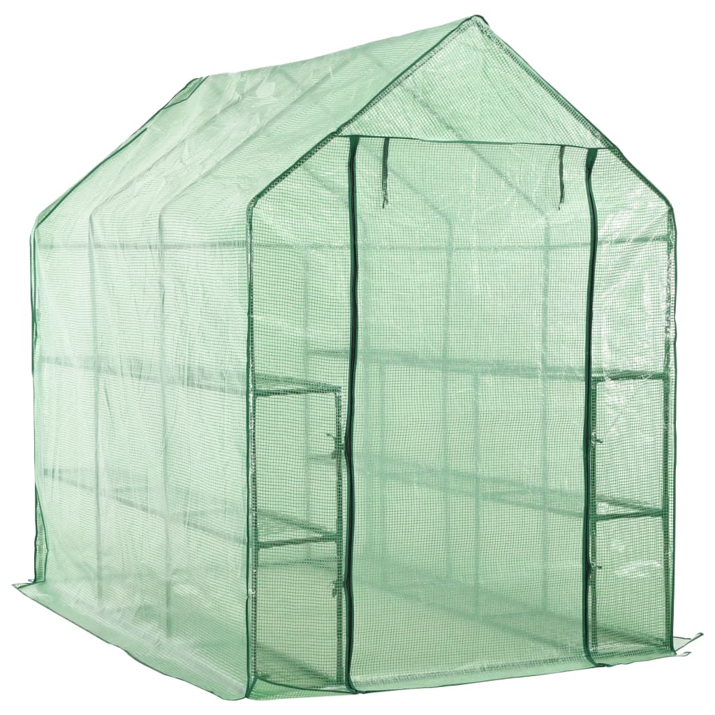 Inloopkas met 12 schappen 143x214x196 cm staal