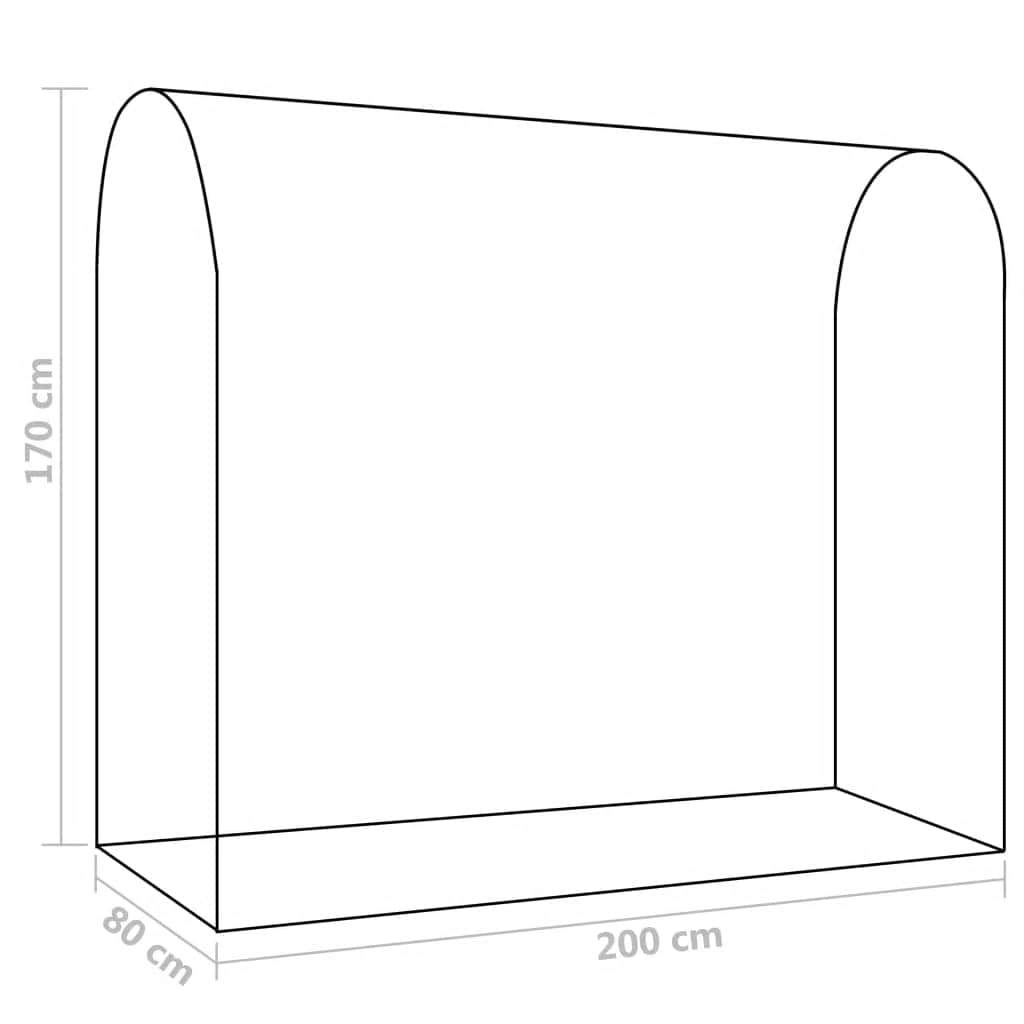Tuinkas met ritsdeur 200x80x170 cm