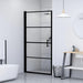 Douchedeur 81x195 cm gehard glas zwart