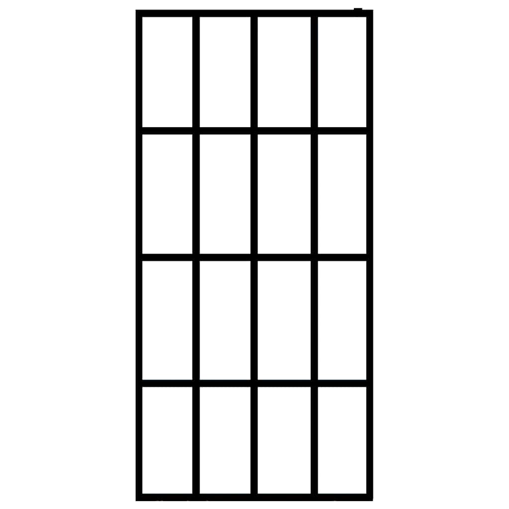Inloopdouchewand 118x190 cm transparant gehard glas