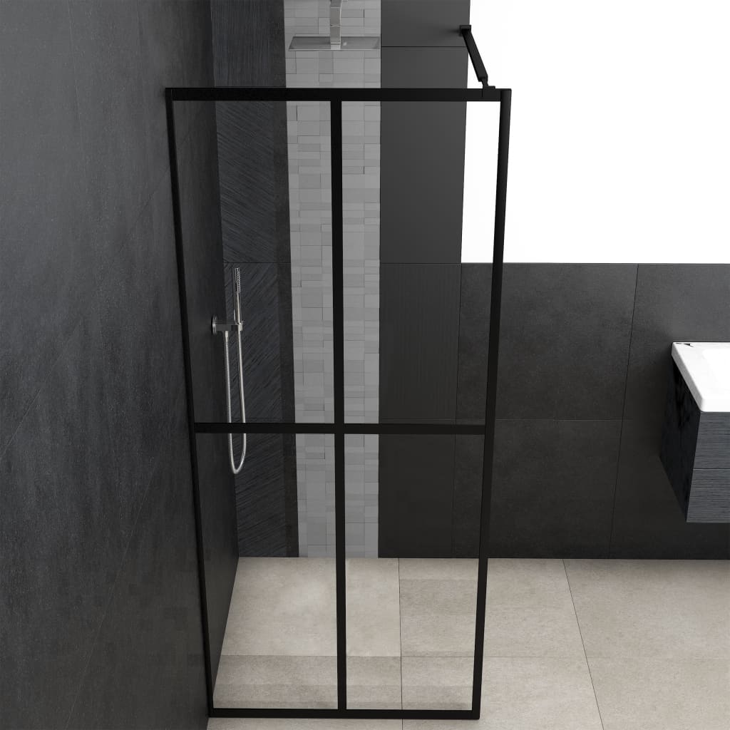 Inloopdouchewand 140x195 cm transparant gehard glas