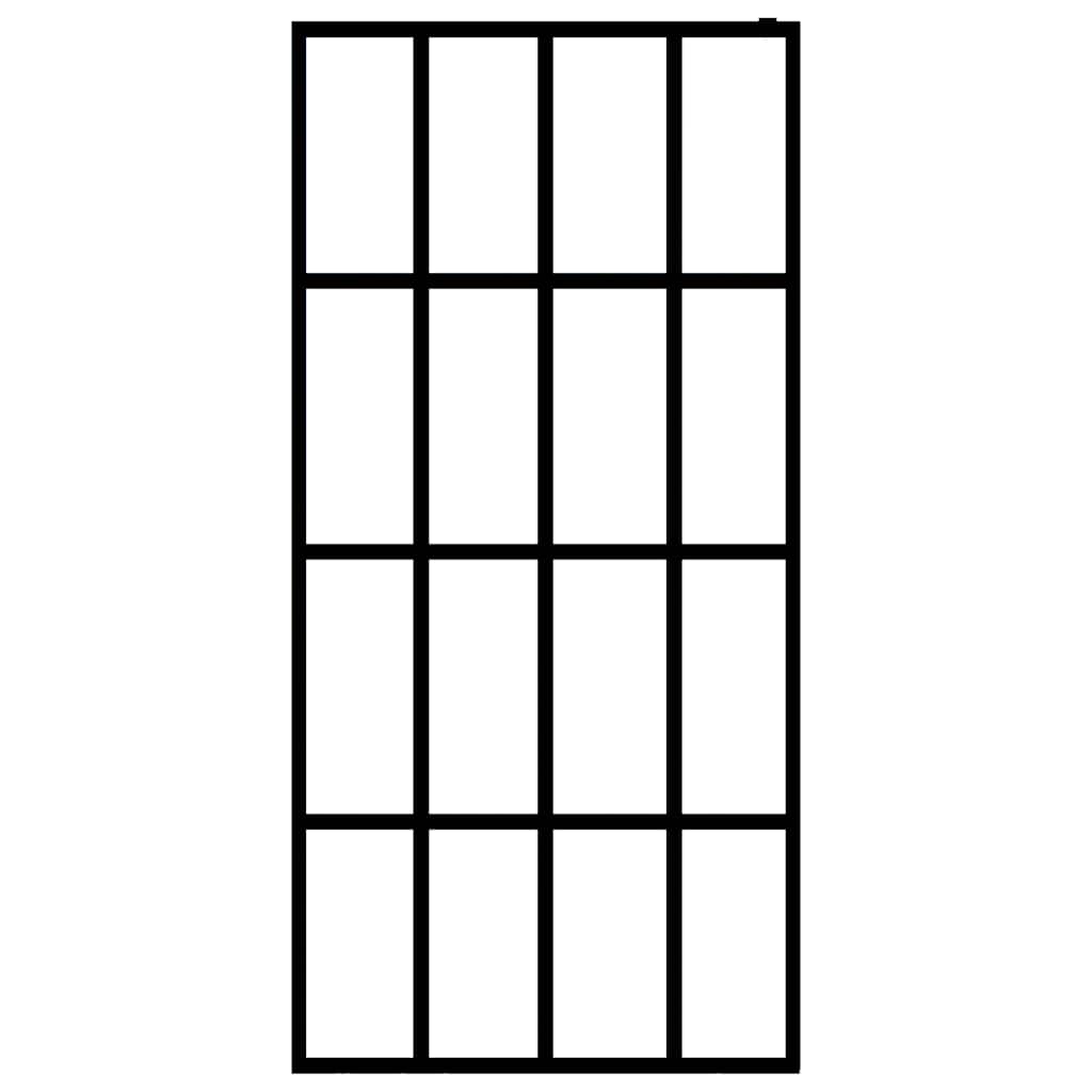 Inloopdouchewand 80x195 cm mat gehard glas