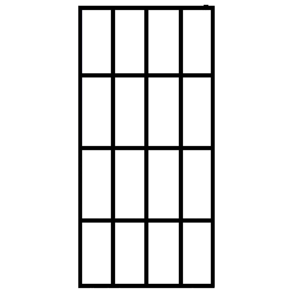 Inloopdouchewand 90x195 cm mat gehard glas