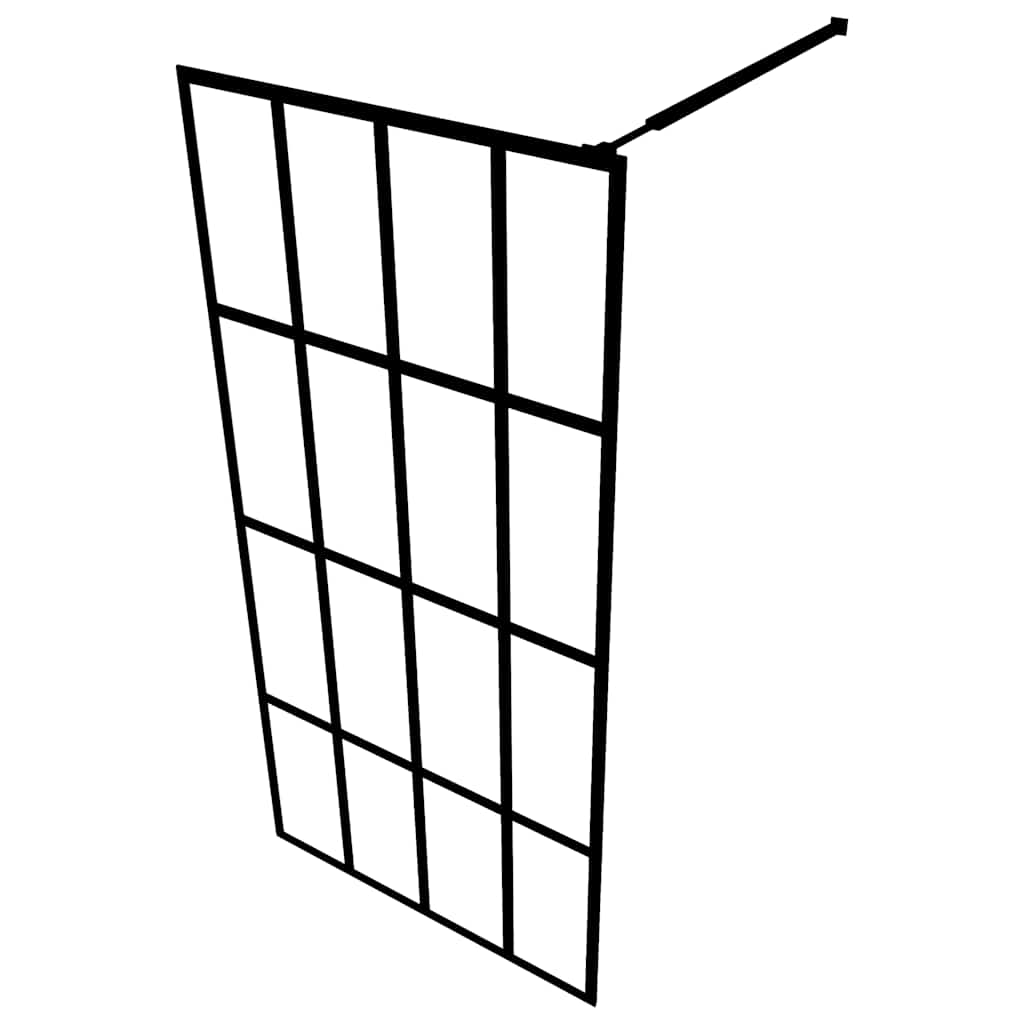 Inloopdouchewand 100x195 cm mat gehard glas