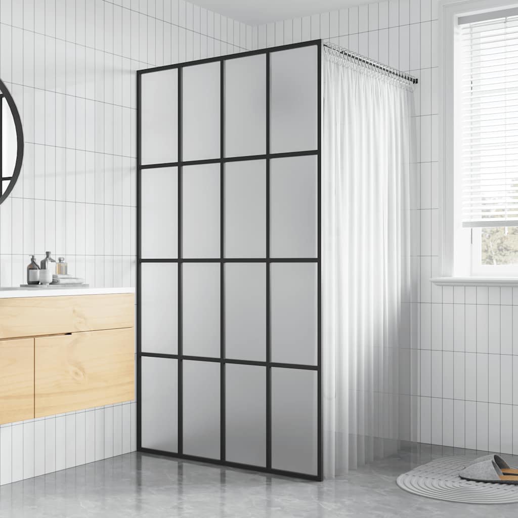 Inloopdouchewand 100x195 cm mat gehard glas