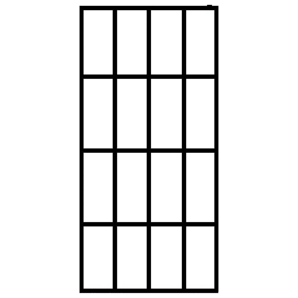 Inloopdouchewand 140x195 cm mat gehard glas