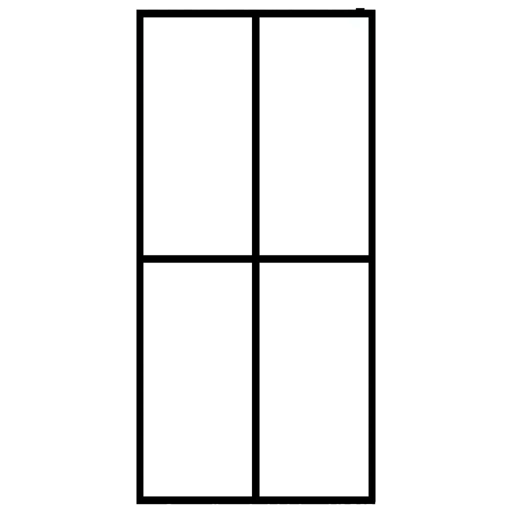 Inloopdouchewand 100x195 cm mat gehard glas