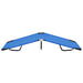 Ligbed inklapbaar staal blauw