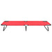 Ligbed inklapbaar staal rood