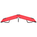 Ligbed inklapbaar staal rood
