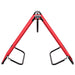 Ligbed inklapbaar staal rood