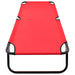 Ligbed inklapbaar staal rood