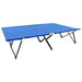 Ligbed 2-persoons inklapbaar staal blauw