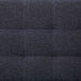 Slaapbank L-vormig polyester donkergrijs