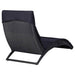 Ligbed met kussen poly rattan zwart