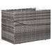 Ligbed met kussen poly rattan grijs