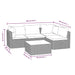 5-Delige Loungeset Met Kussens Poly Rattan Zwart 1 2x hoek + 2x midden + Tafel