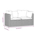 2-Delige Loungeset Met Kussens Poly Rattan Zwart 1 Tweezitsbank