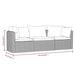 3-Delige Loungeset Met Kussens Poly Rattan Zwart 1 Driezitsbank