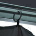 Prieel met gordijn 300x300 cm aluminium antraciet