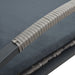 Ligbed met kussen en wielen poly rattan antraciet