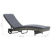 Ligbed met wielen en kussen poly rattan antraciet