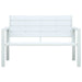 Tuinbank hout-look 120 cm HDPE wit
