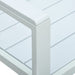 Tuinbank hout-look 120 cm HDPE wit