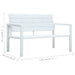 Tuinbank hout-look 120 cm HDPE wit