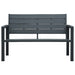 Tuinbank hout-look 120 cm HDPE grijs