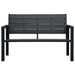 Tuinbank hout-look 120 cm HDPE zwart