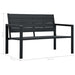 Tuinbank hout-look 120 cm HDPE zwart
