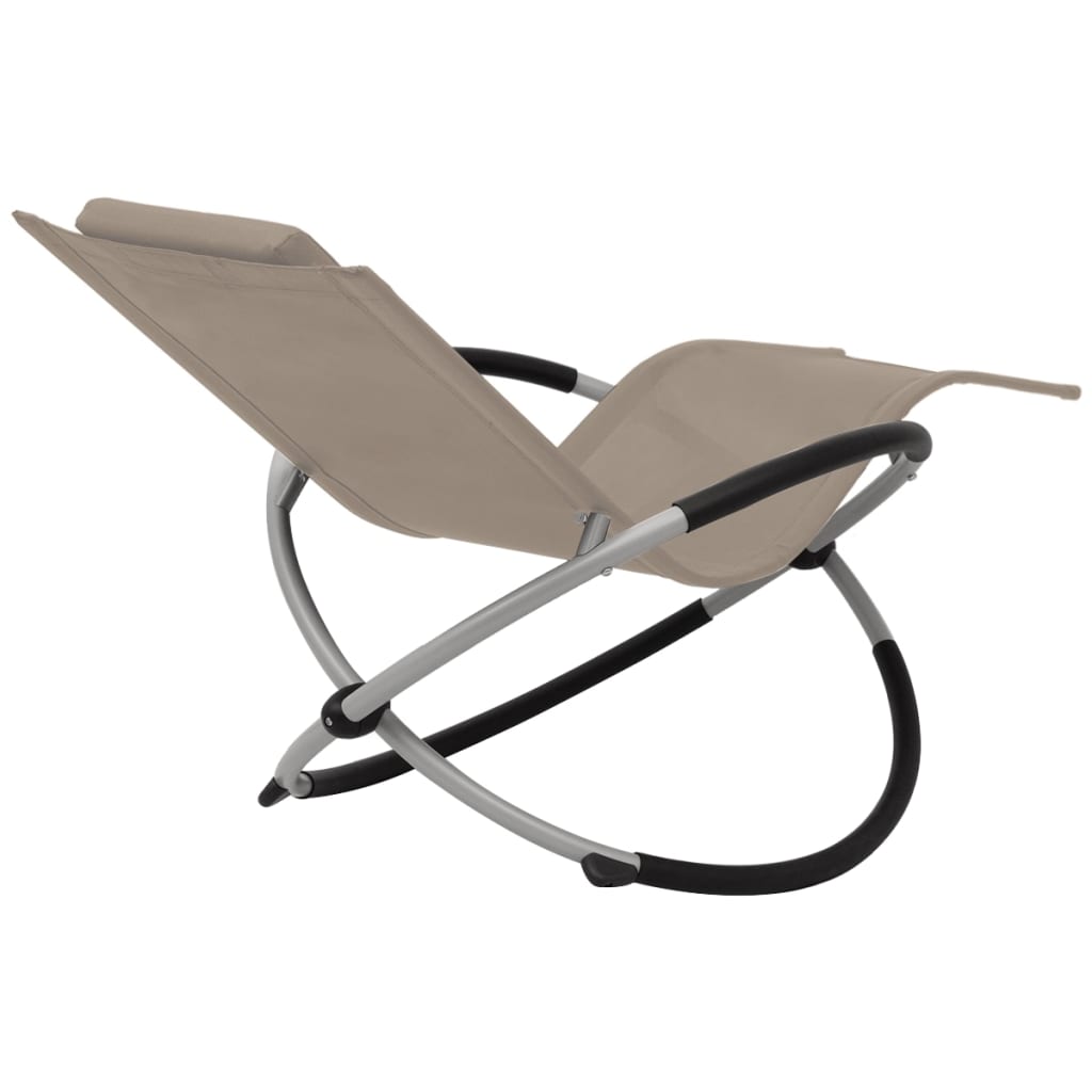 Tuinligbed geometrisch staal taupe