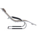 Ligbed met kussen aluminium en textileen taupe