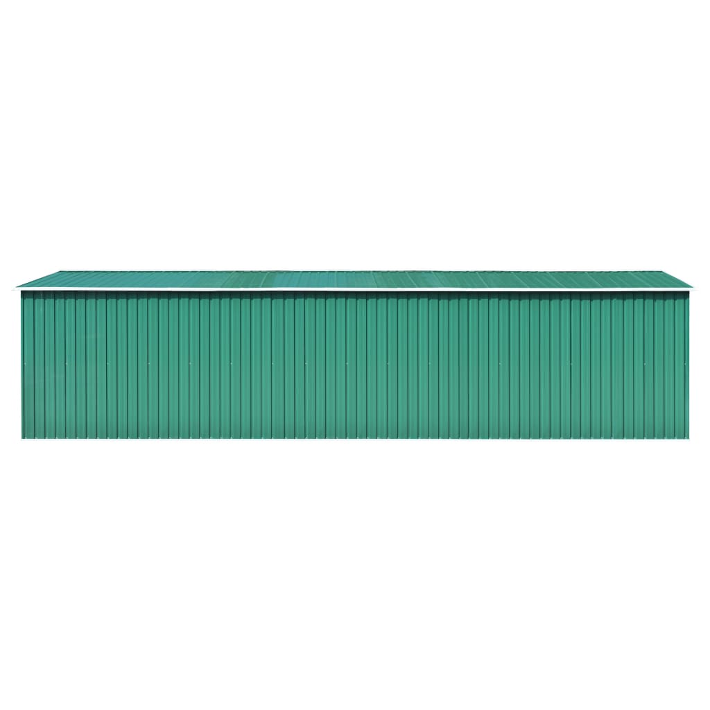 Tuinschuur 257x779x181 cm gegalvaniseerd staal groen