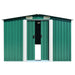 Tuinschuur 257x779x181 cm gegalvaniseerd staal groen