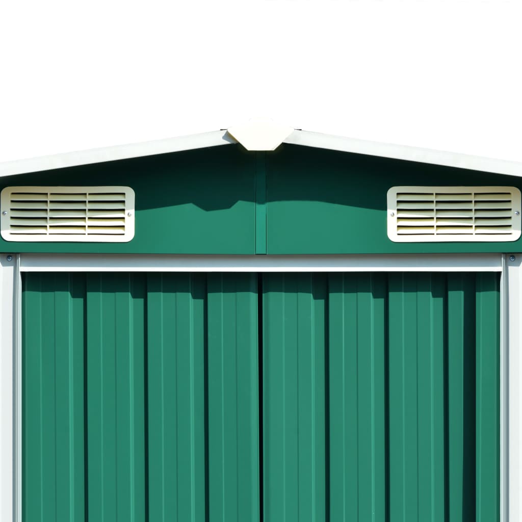 Tuinschuur 257x779x181 cm gegalvaniseerd staal groen