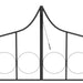Tuinboog met hek 138x40x238 cm ijzer zwart