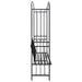 Tuinboog met bank 128x50x207 cm ijzer zwart