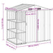 Tuinschuur met rek 205x130x183 cm ijzer bruin